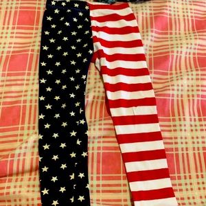 American flag leggings for girls